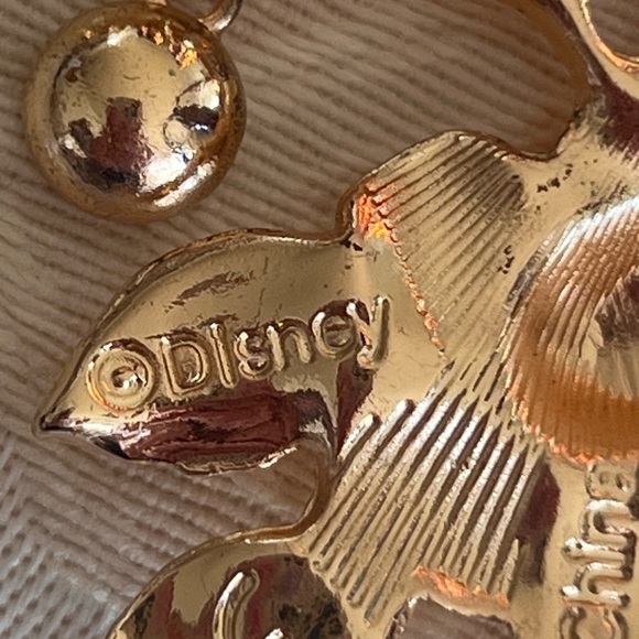 Disney Beauty & The Beast Necklace Rose Gold Tone 14" Childs Safety Clasp Dangle - Picture 4 of 4